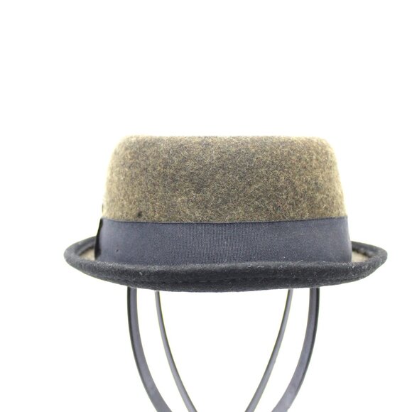 Dasmarca Tony Melange Wool Felt MOD Style Rude Boy Porkpie Hat Army Green - Picture 4 of 8